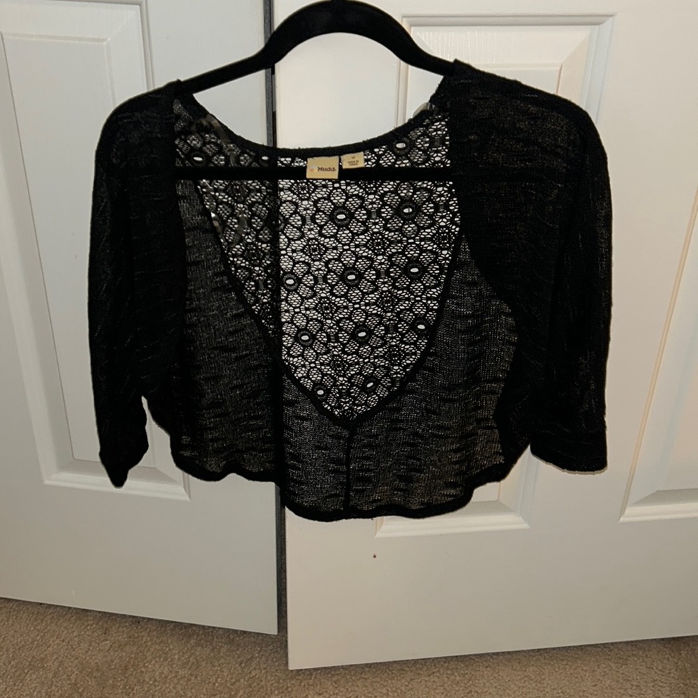 Black Laced Cardigan